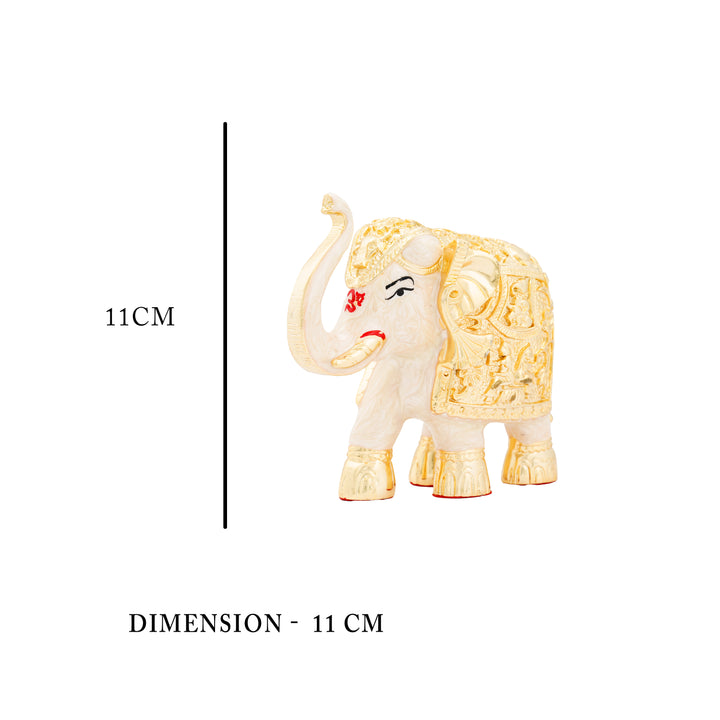 Luxury Elephant Showpiece with Gold Foil Finish