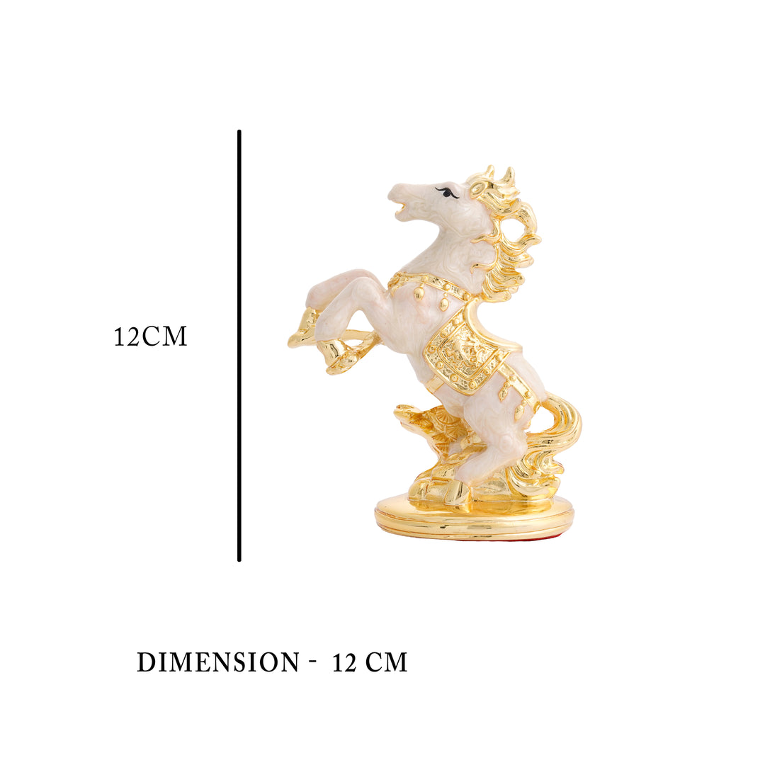 Luxury Horse Showpiece with Gold Foil Finish
