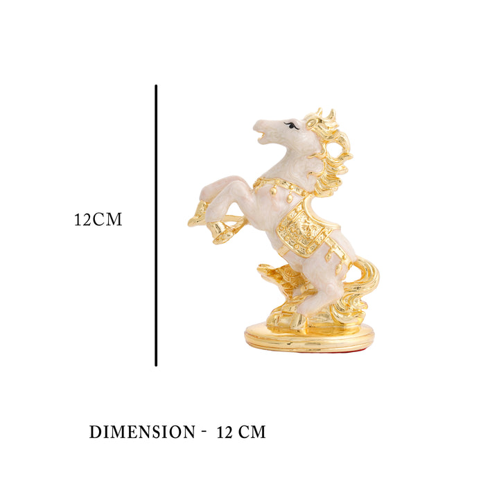 Luxury Horse Showpiece with Gold Foil Finish