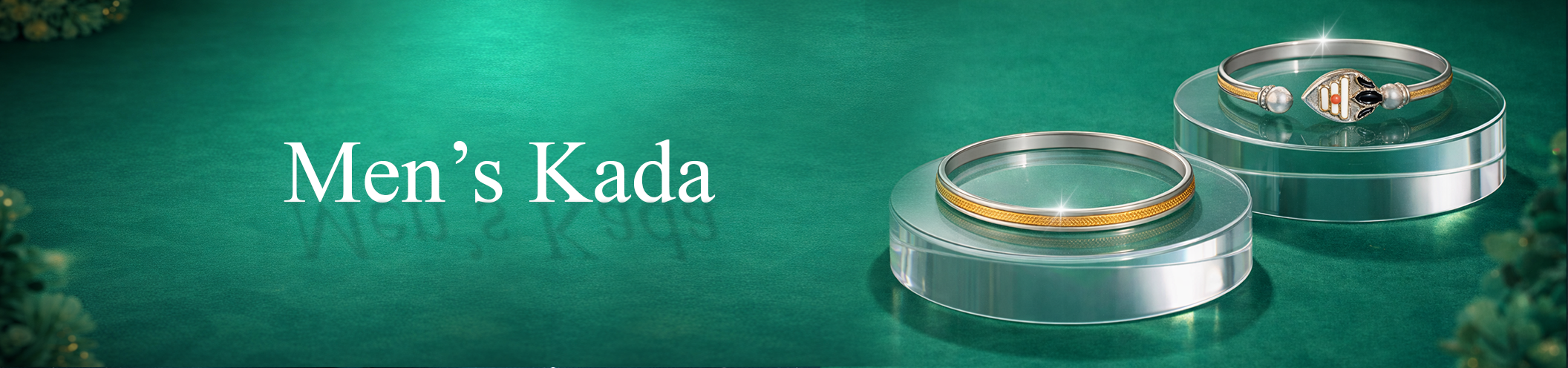 Mens Sterling Silver Kada Collection Banner Desktop