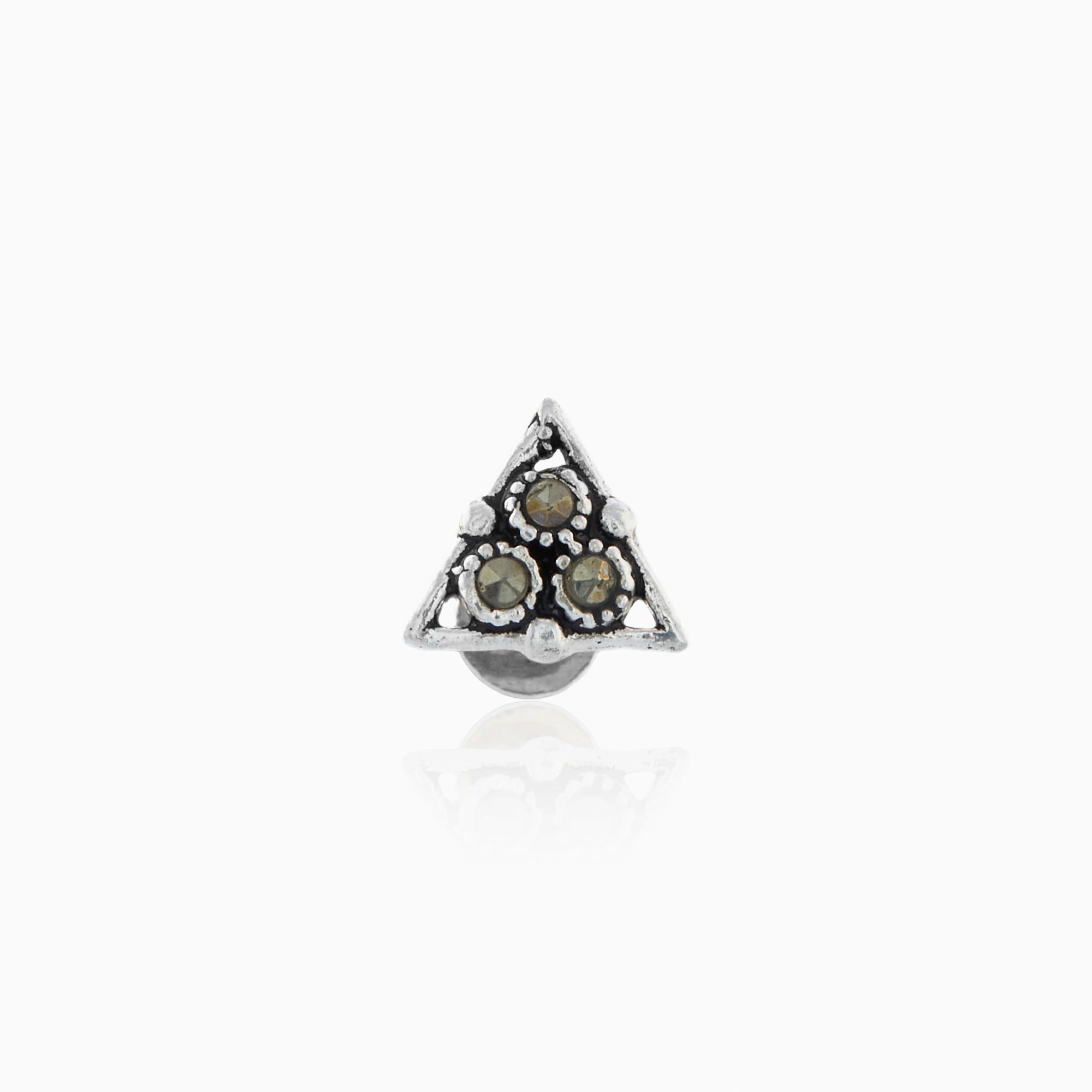Marcasite Triangle Nose Pin Ishna