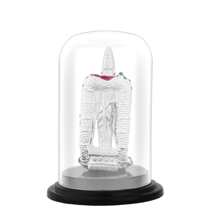 Meenakshi Idol in 999 Silver with Glass Dome