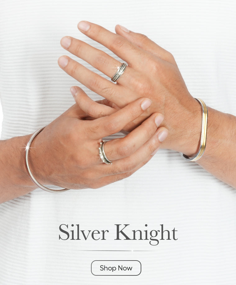 Silver S Alphabet Pendant with CZ Stones Ishna