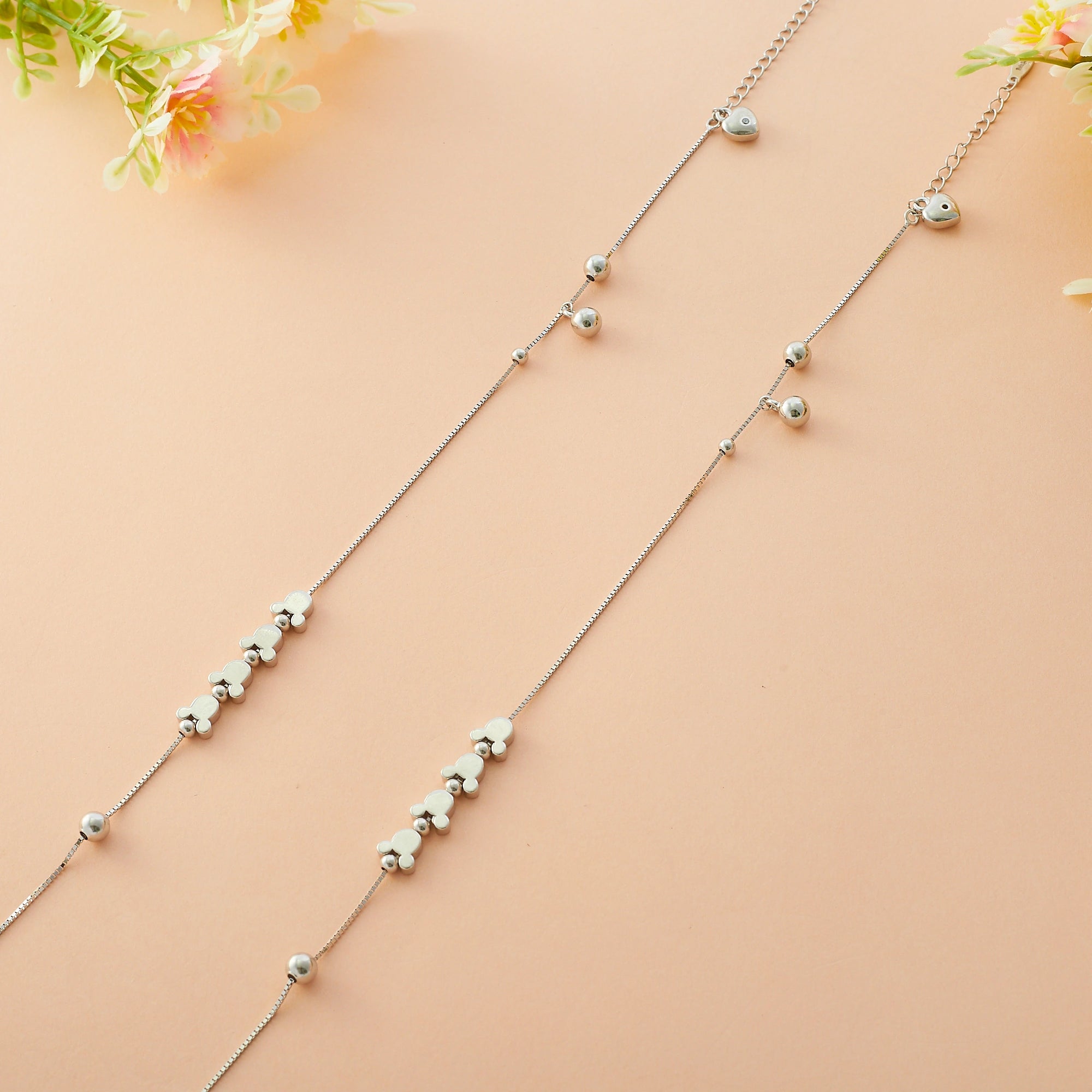 Mickey Motif Charm Anklet Ishna