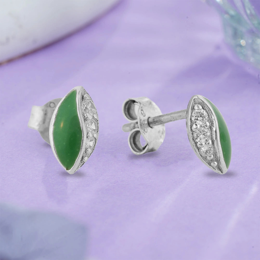 Minimal Oval CZ Kids Studs Ishna