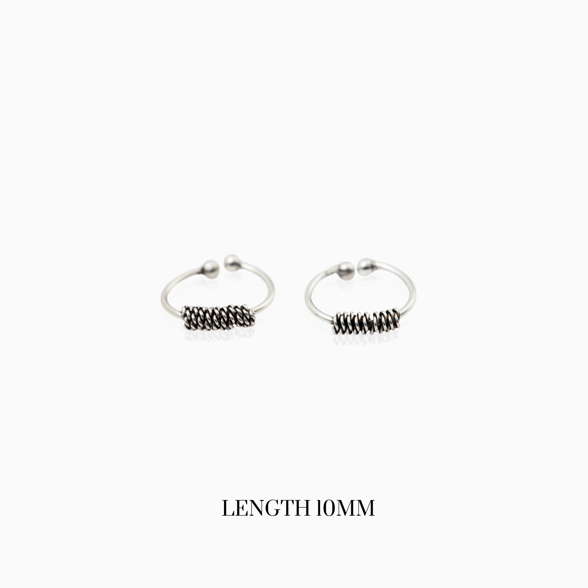 Minimal antique silver side ear jewelry