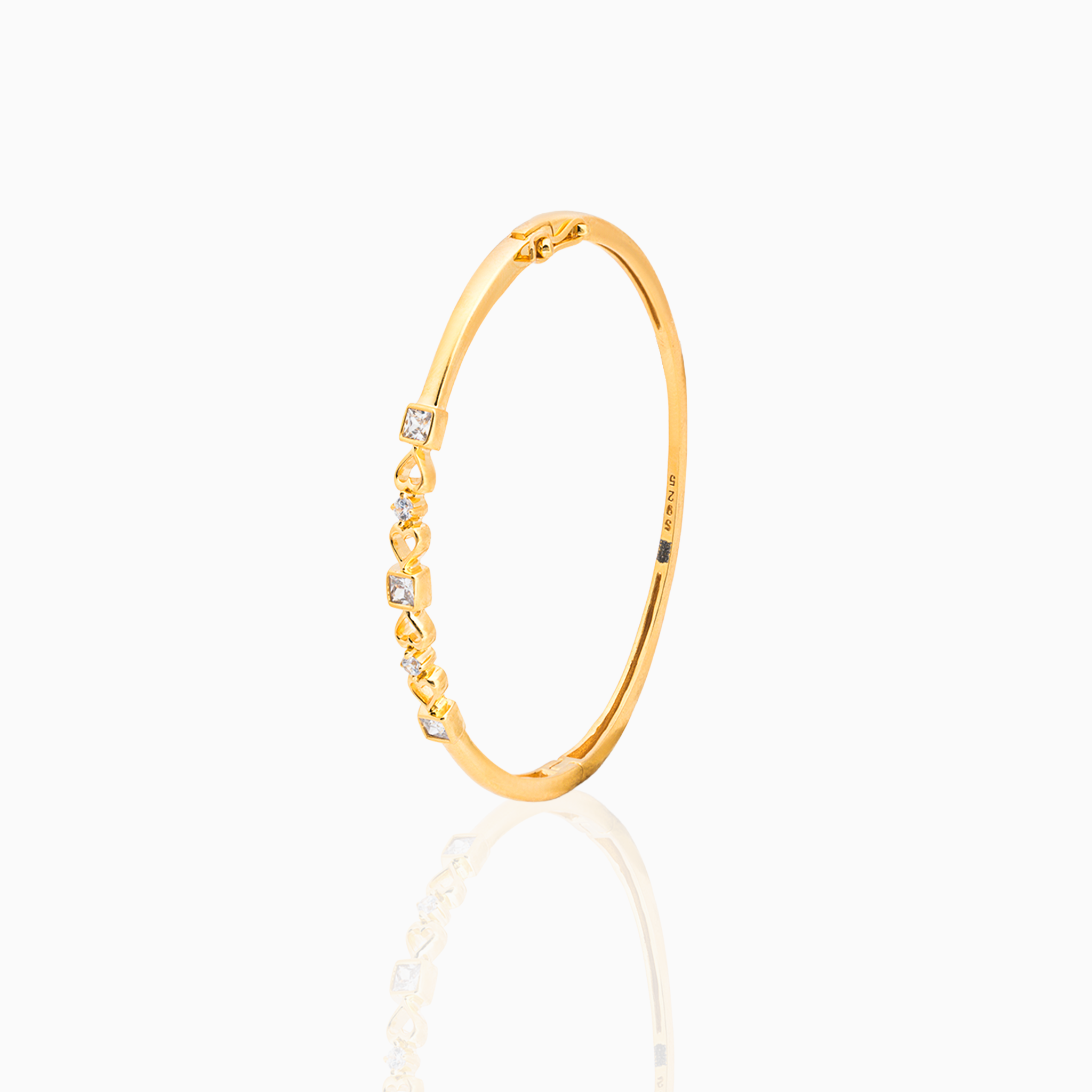 Minimal gold plated silver bracelet daily wear