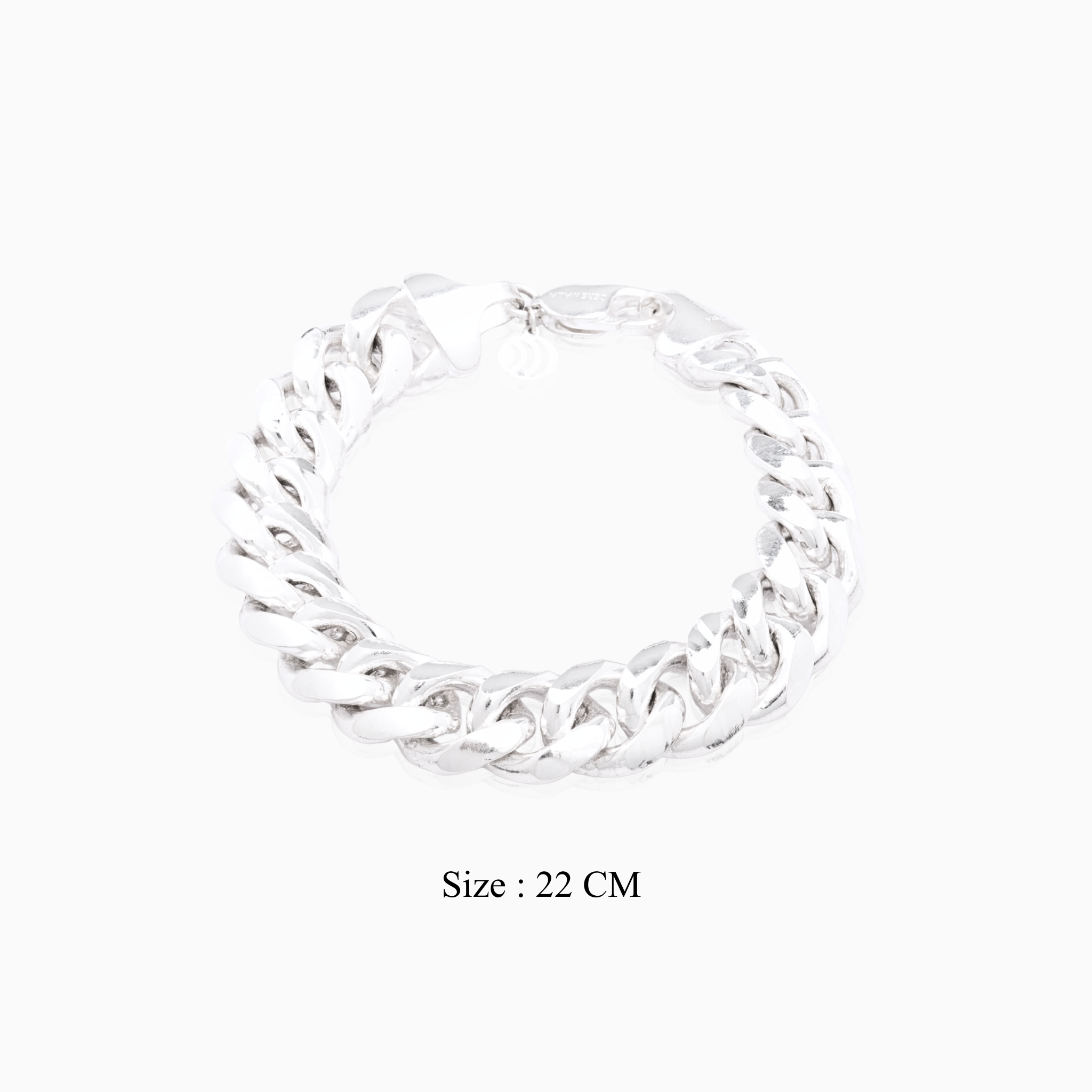 Minimal men sterling silver chain bracelet