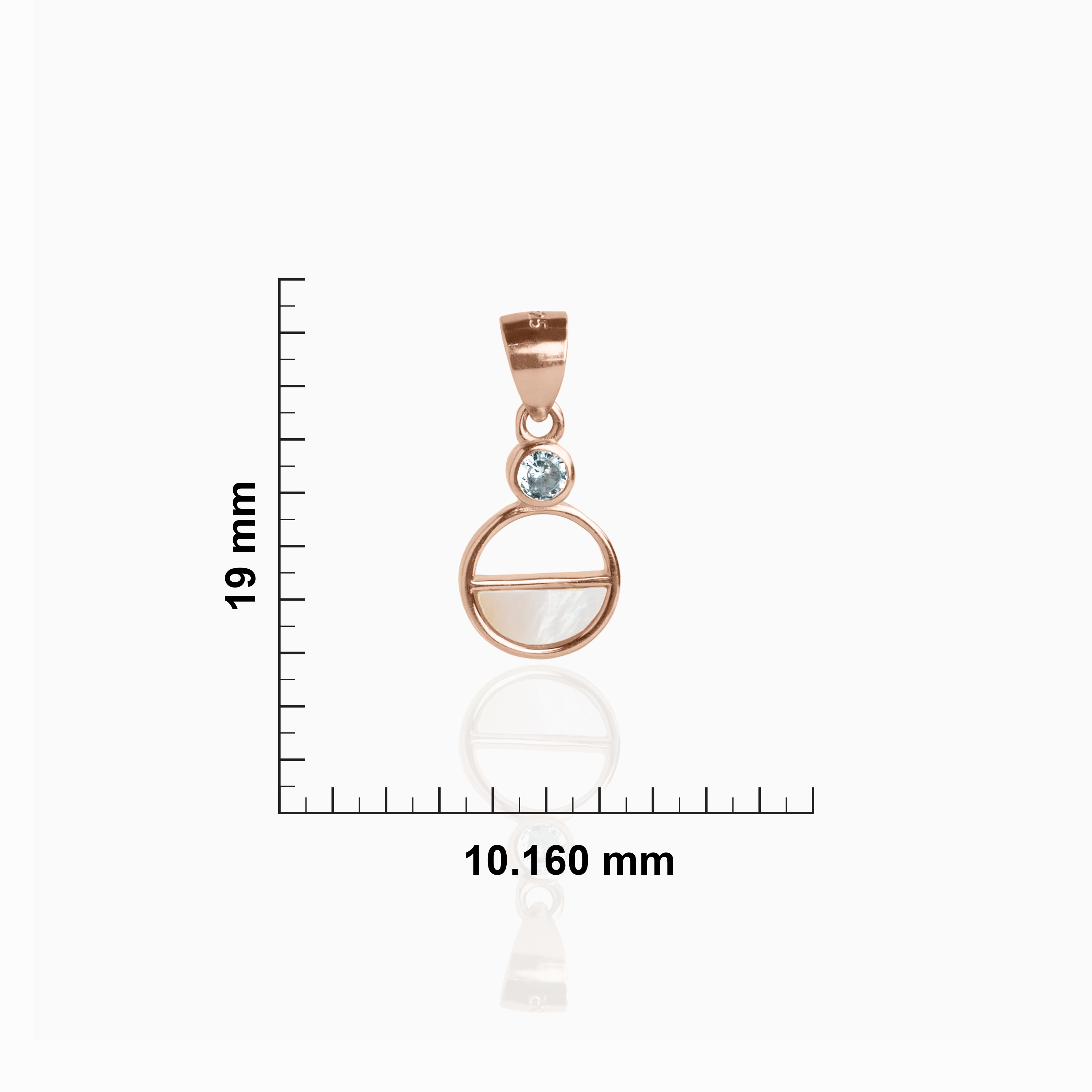 Minimal rose gold gemstone pendant