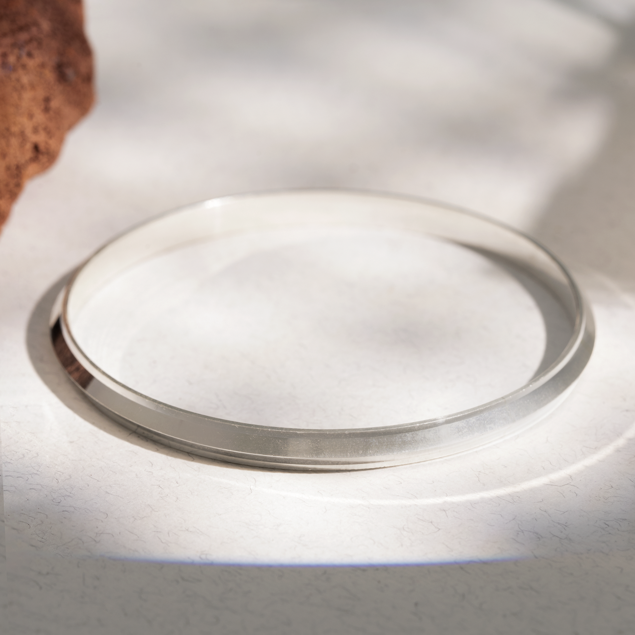 Minimal silver bracelet for men