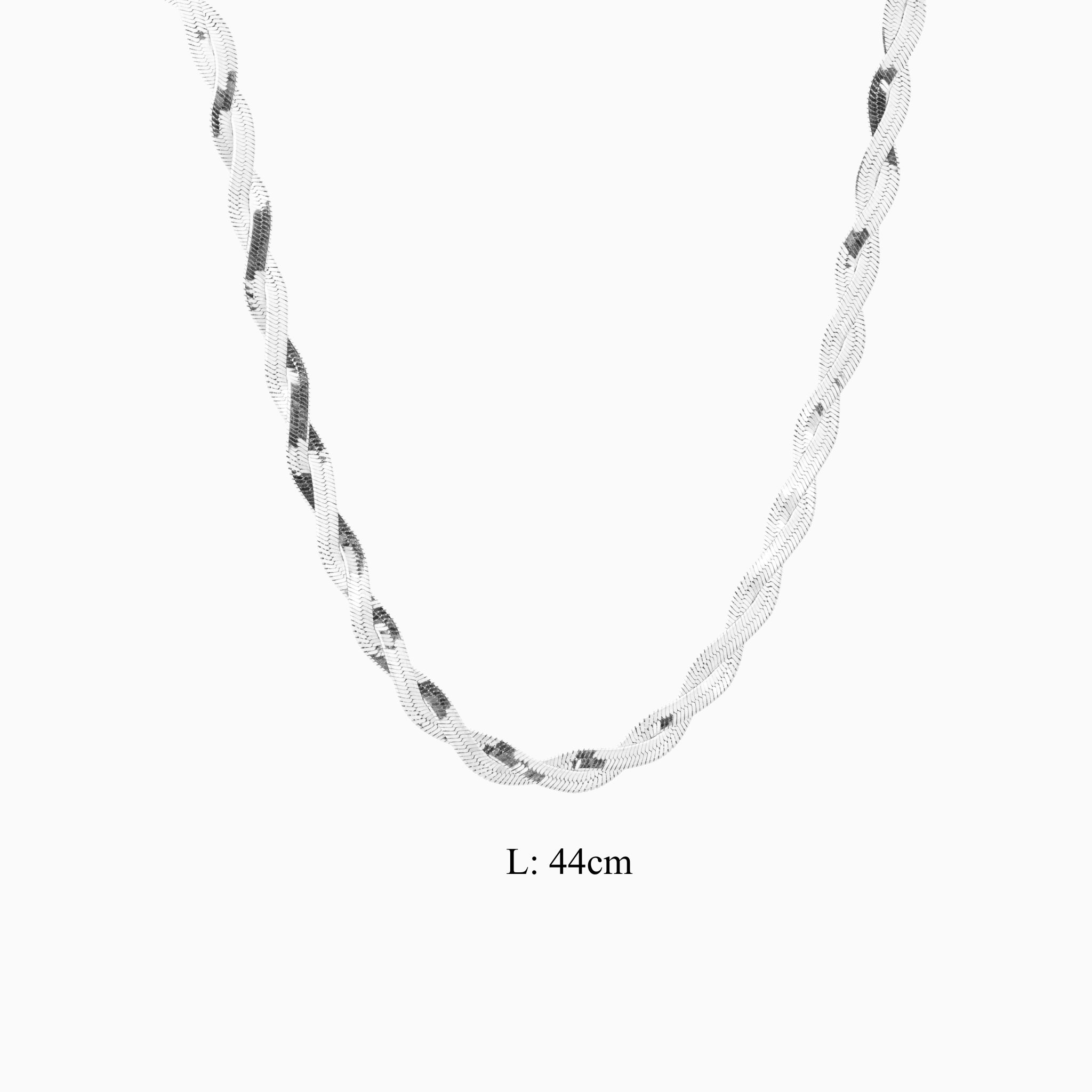Minimal twist sterling silver chain