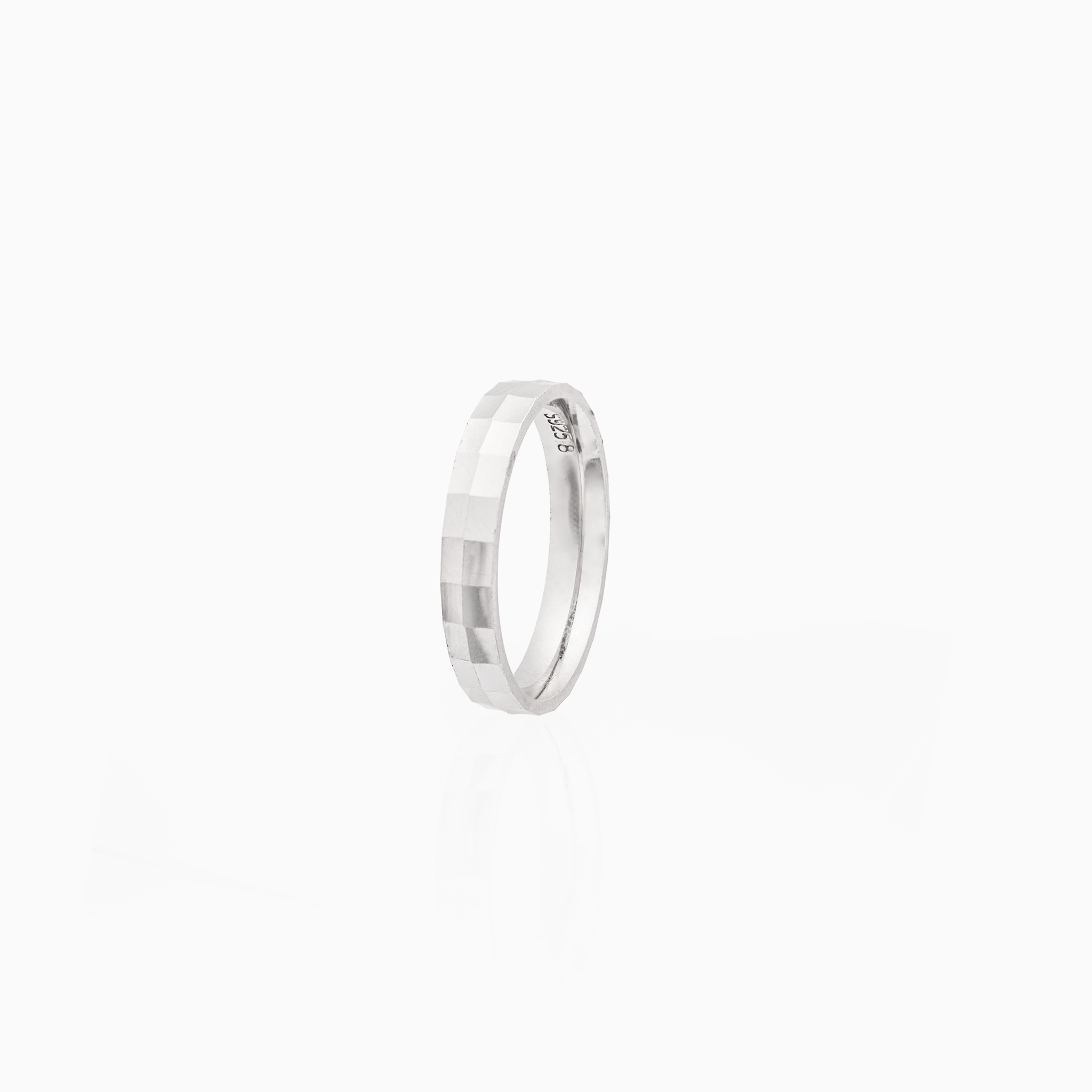 Minimal unisex silver ring