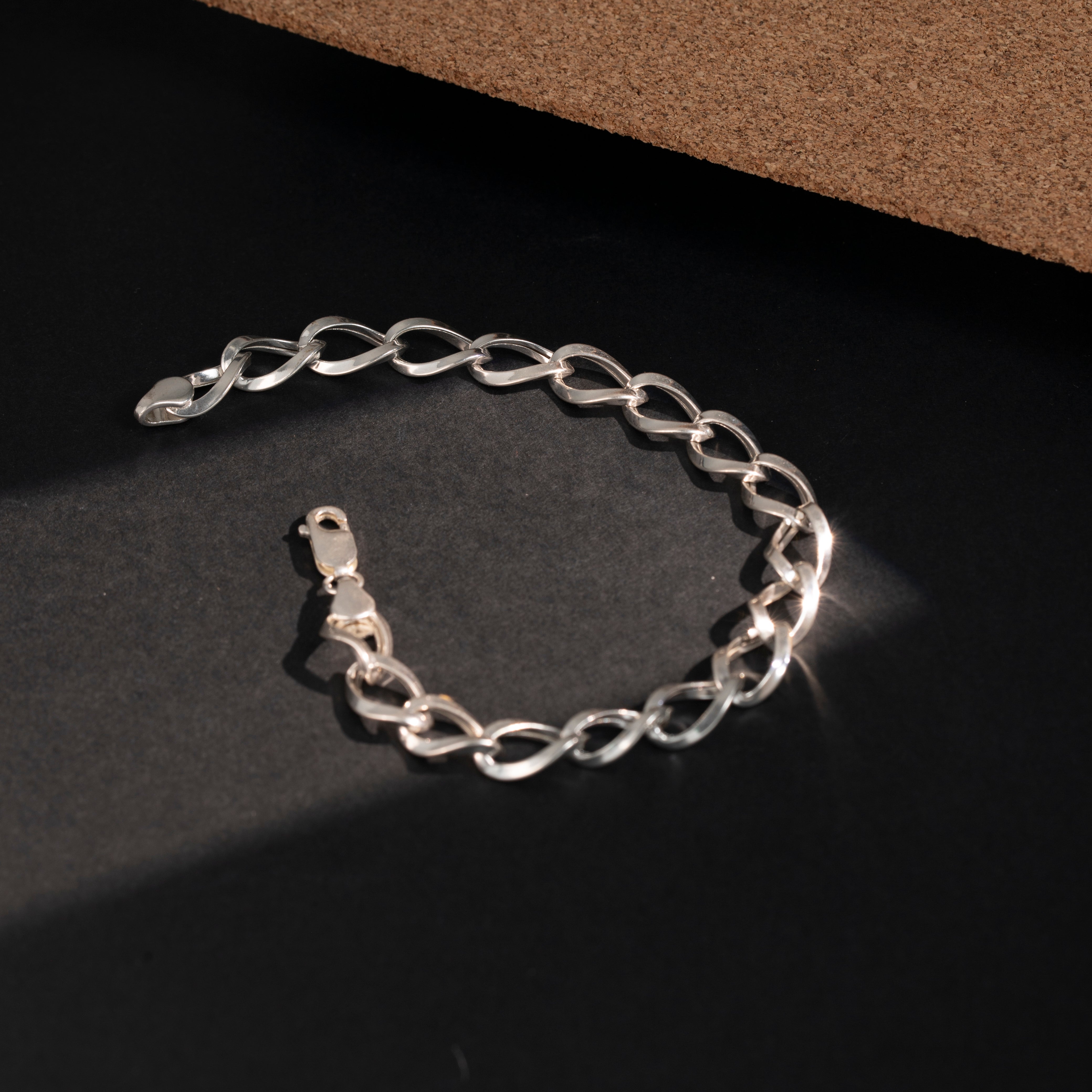 Minimal unisex sterling silver bracelet
