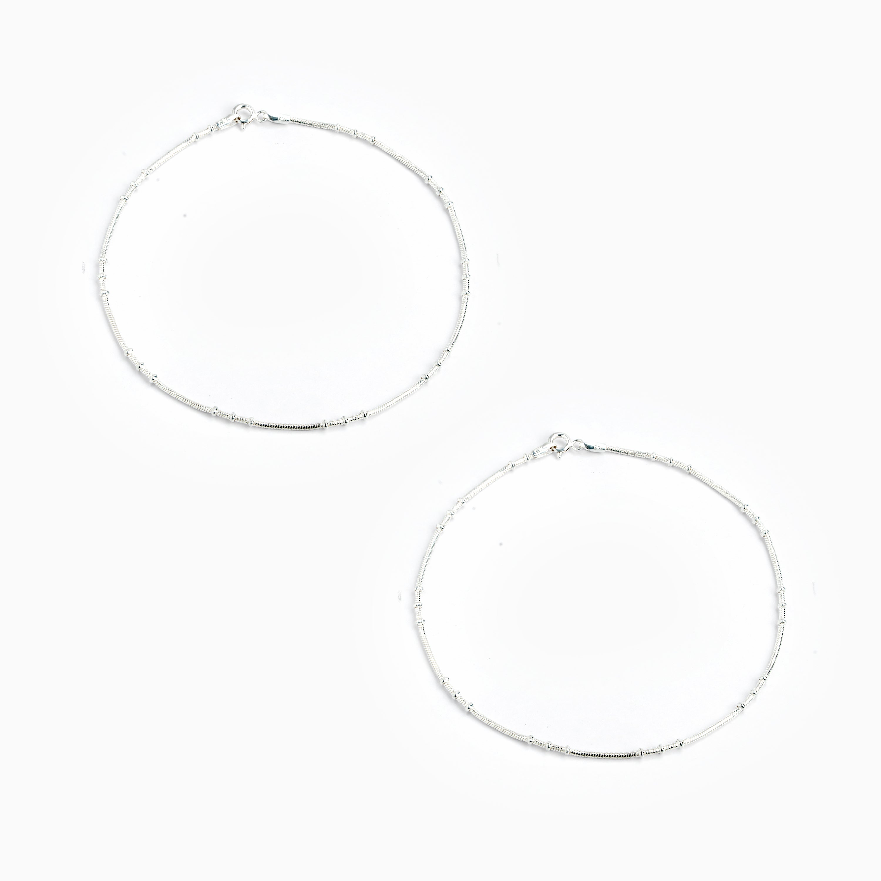 Minimalist Silver Anklet Ishna