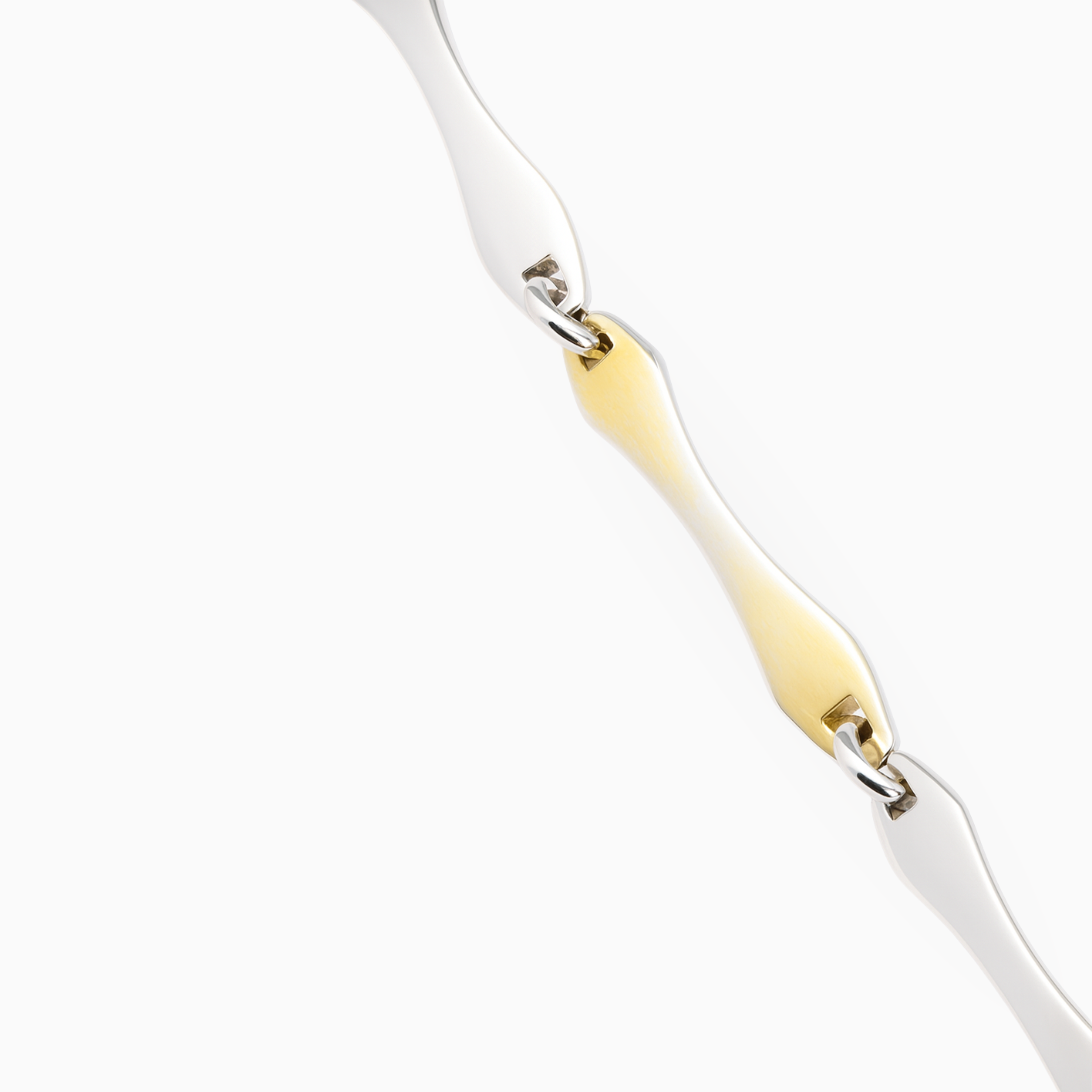 Minimalist abstract silver chain bracelet