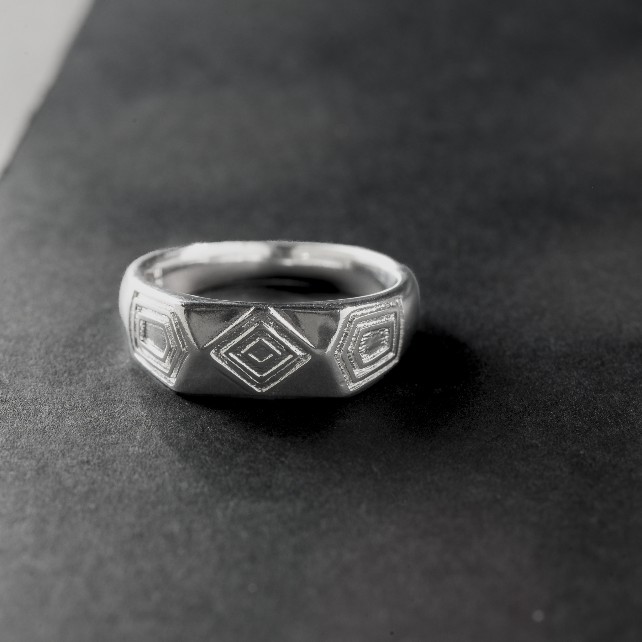 Minimalist silver ring design