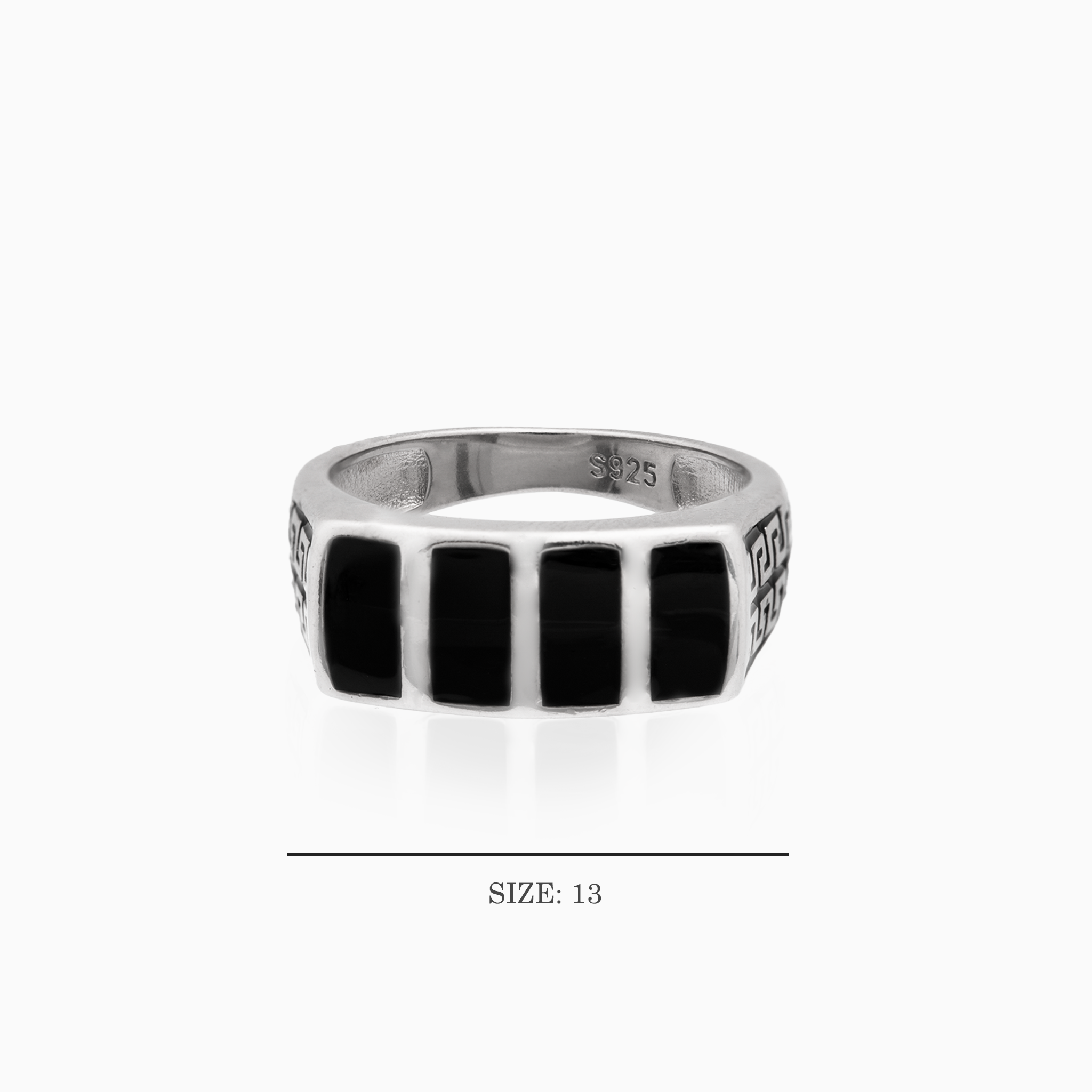 Modern men’s silver ring