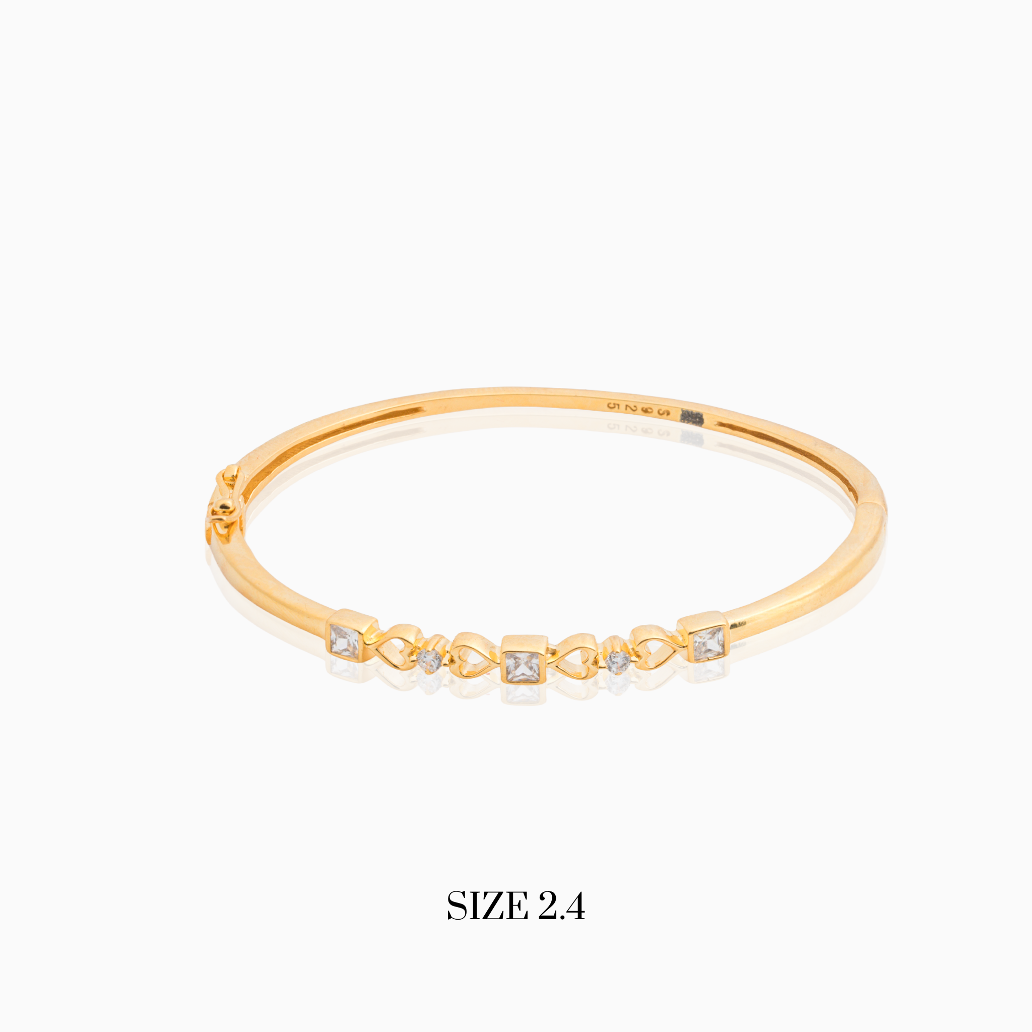 Modern silver bracelet with crystal detailing