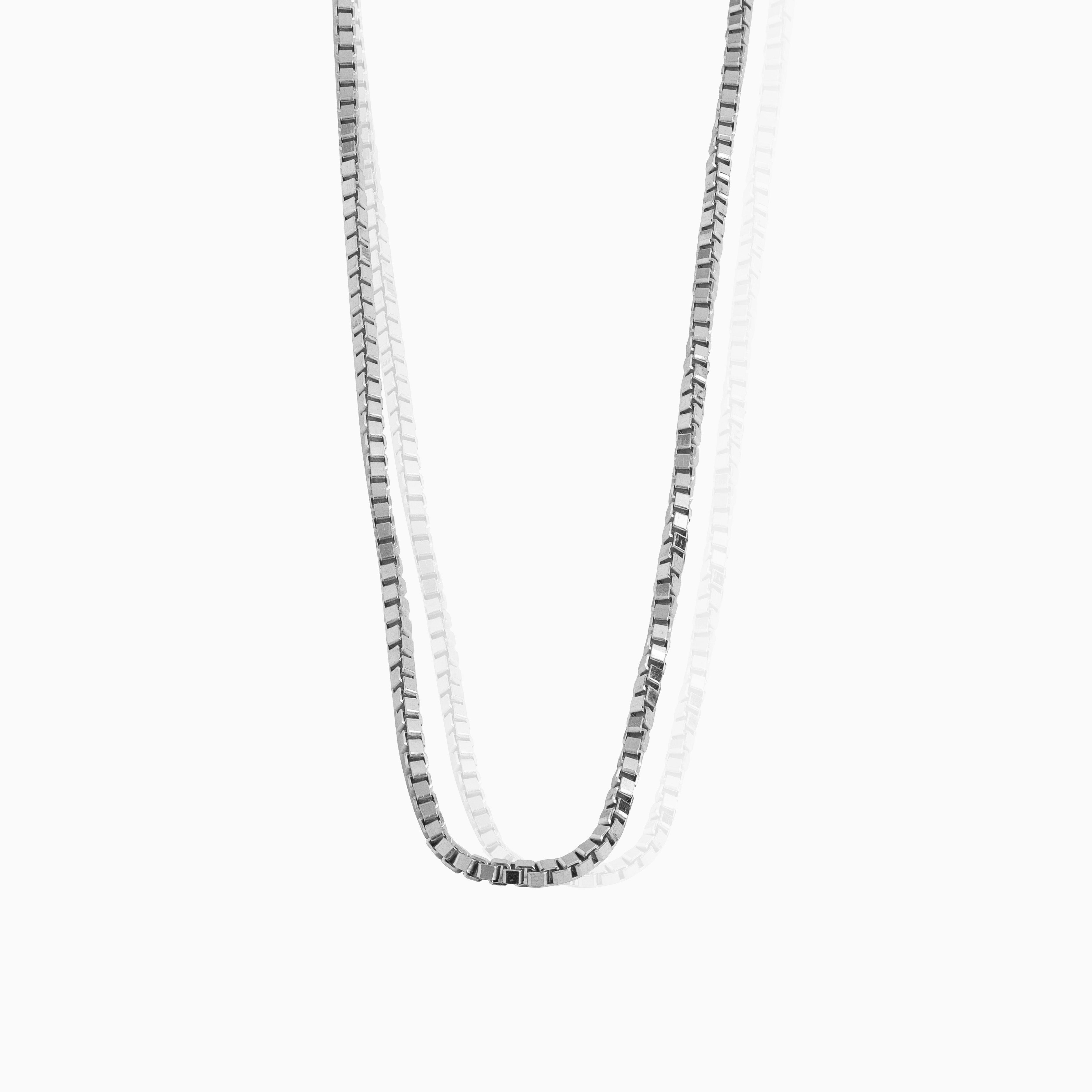 Modern silver necklace chain