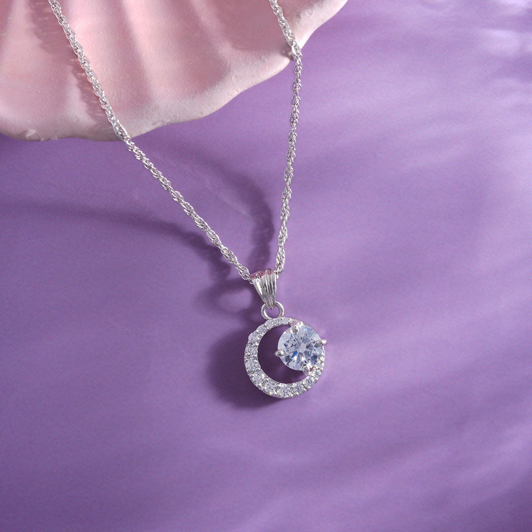 Moon Motif CZ Chain Ishna