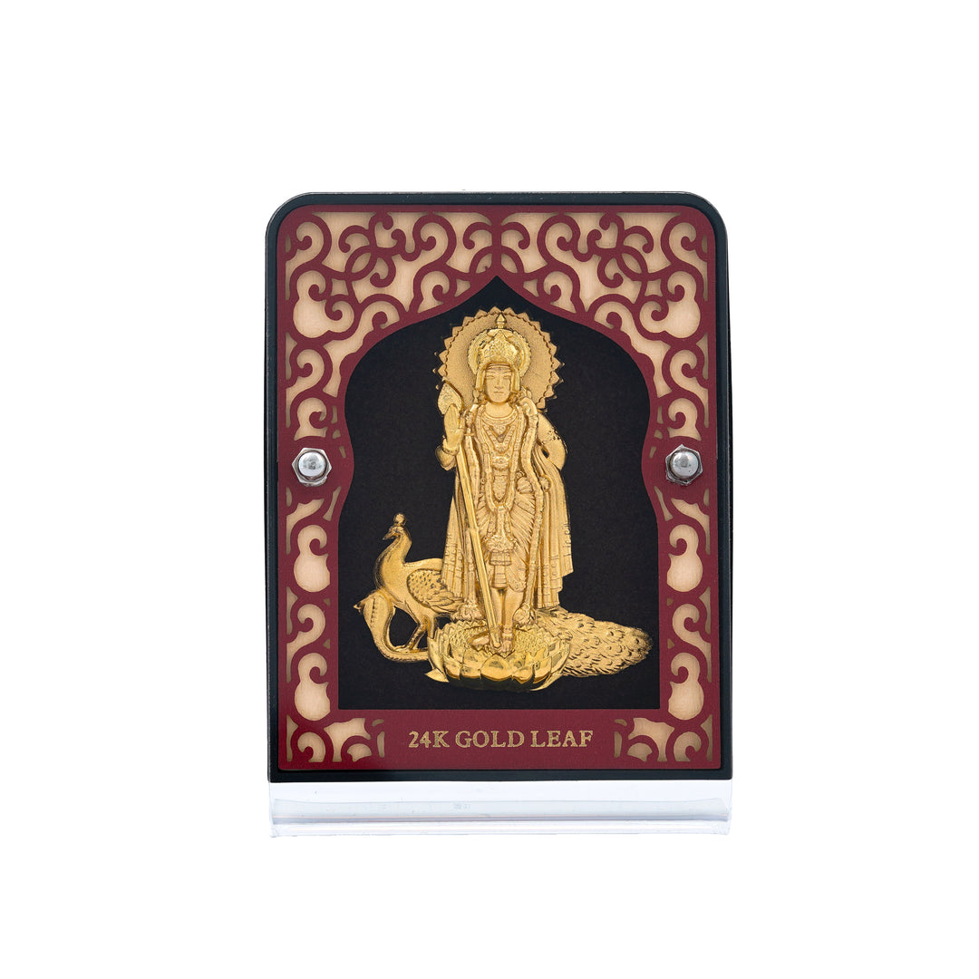 Murugan 24KT Gold Foil Frame Fine Gold Leaf Design