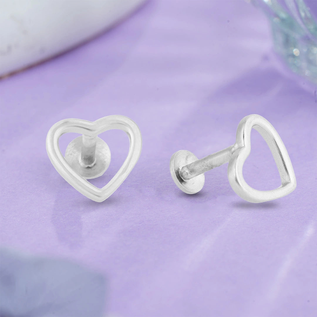 Open Heart Shaped Studs Ishna