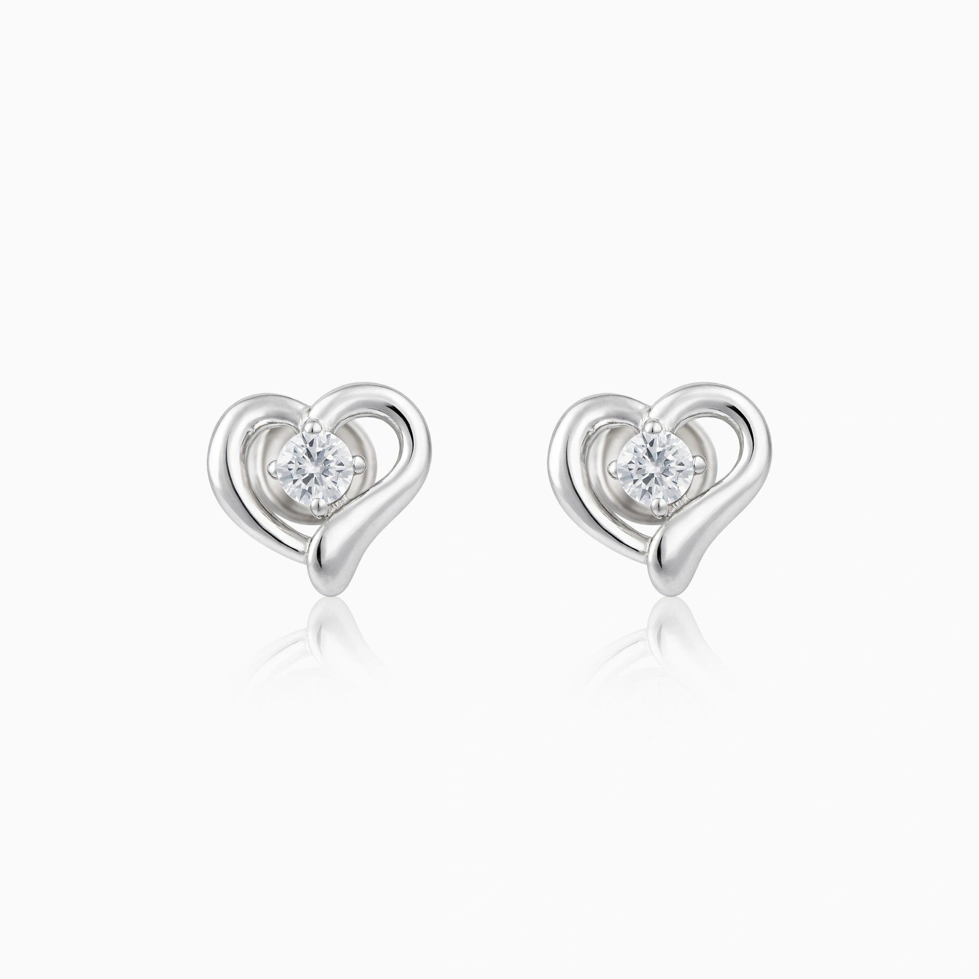 Open Heart Stud Earrings Ishna