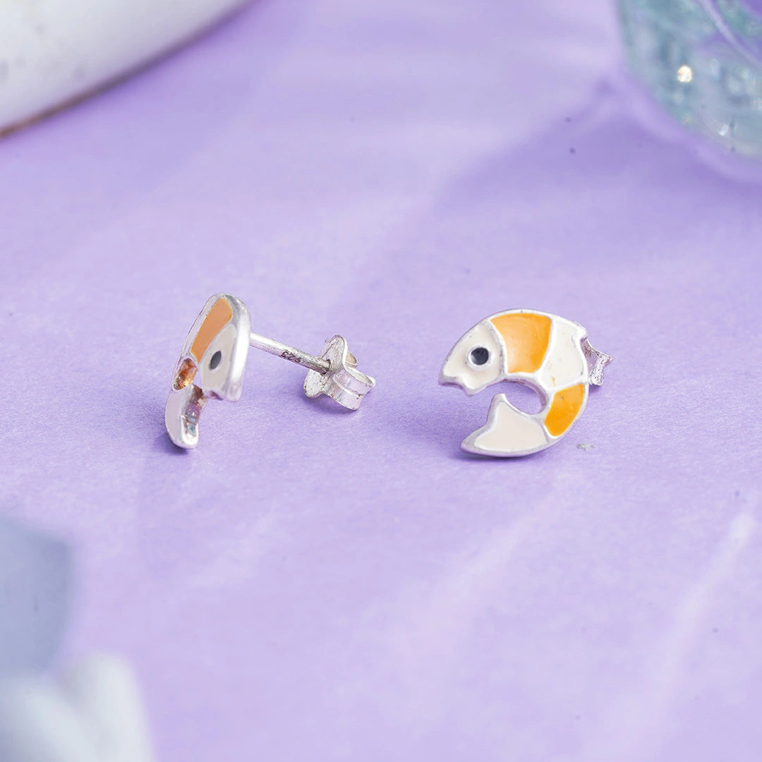Orange Fish Stud Ishna