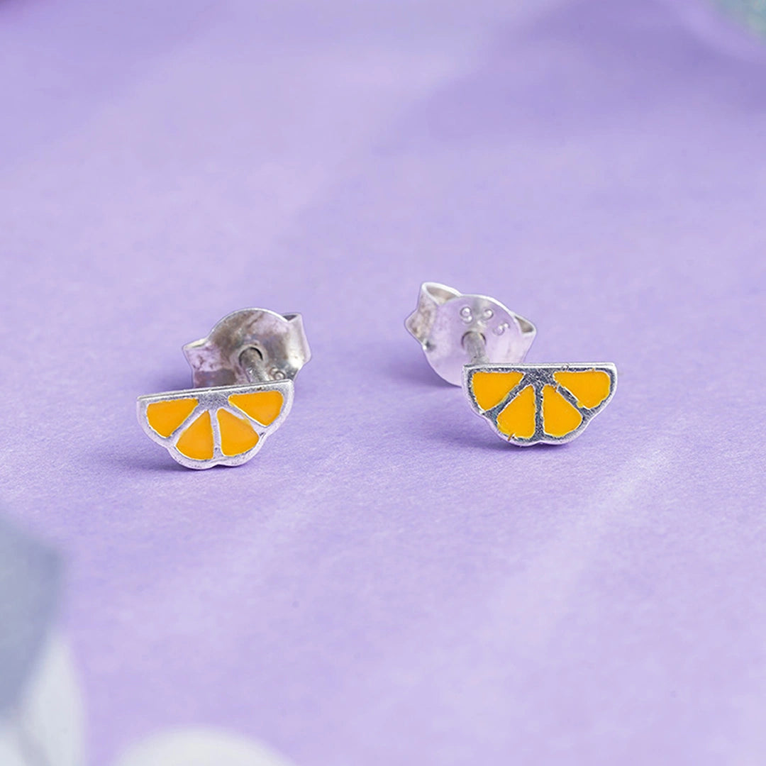 Orange Slice Stud Earrings Ishna