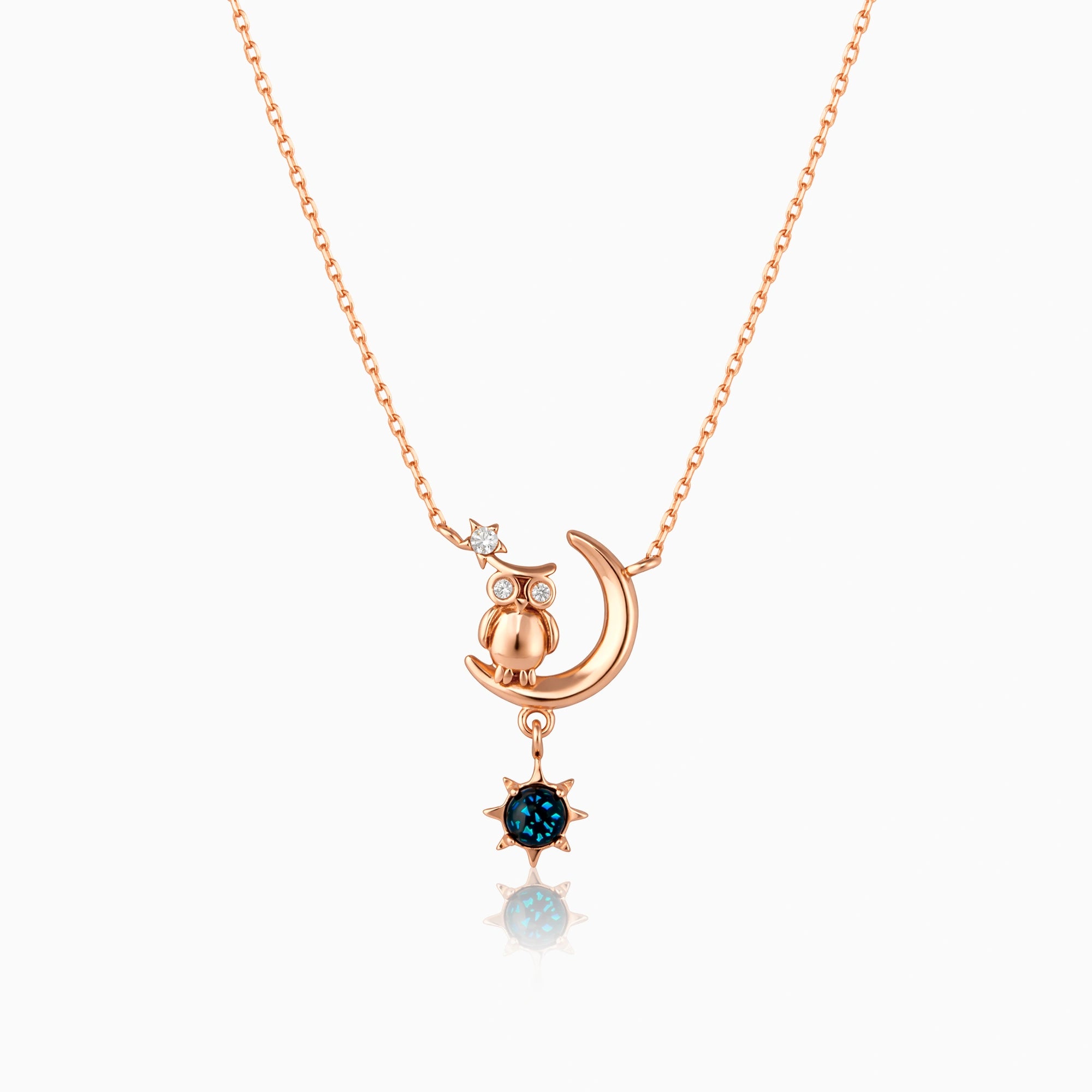 Owl Moon Pendant Chain Ishna