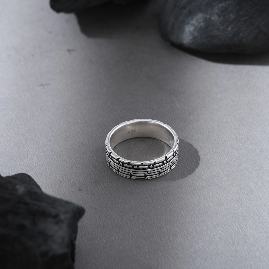 Oxidized 925 Silver Ring Ishna