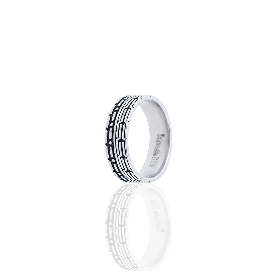 Oxidized Ring in 925 Sterling Silver Ishna 