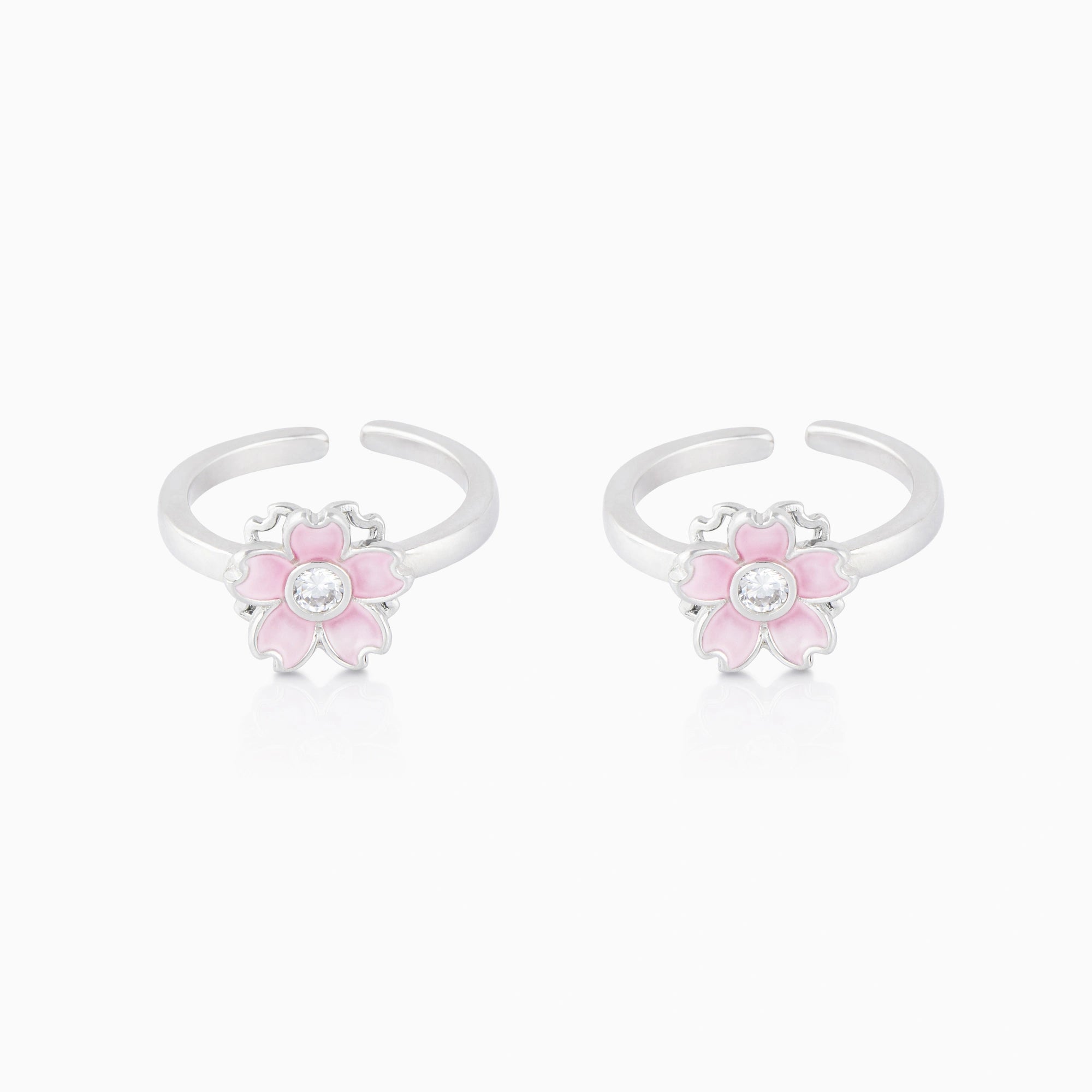 Pink Flower Toe Ring Ishna