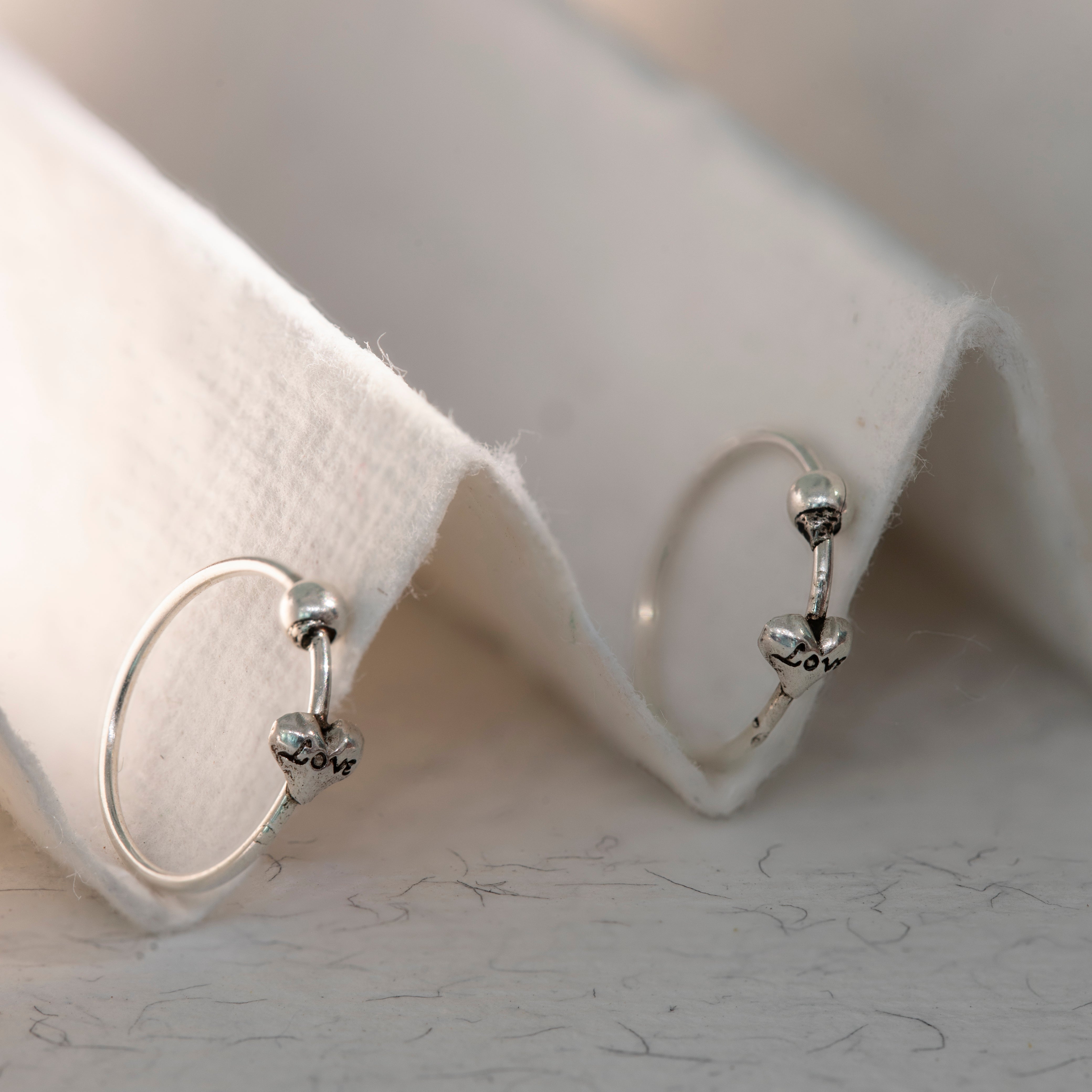 Plain silver ear stud