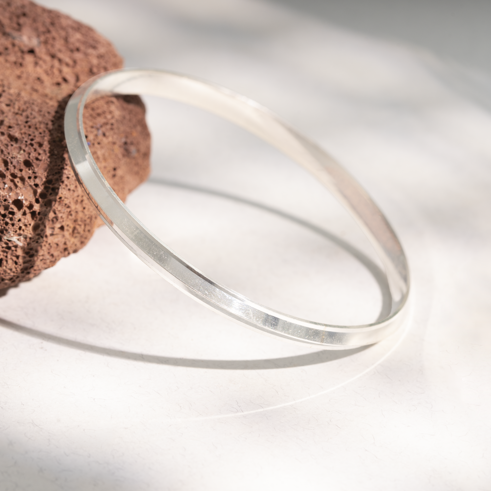 Plain silver kada bangle