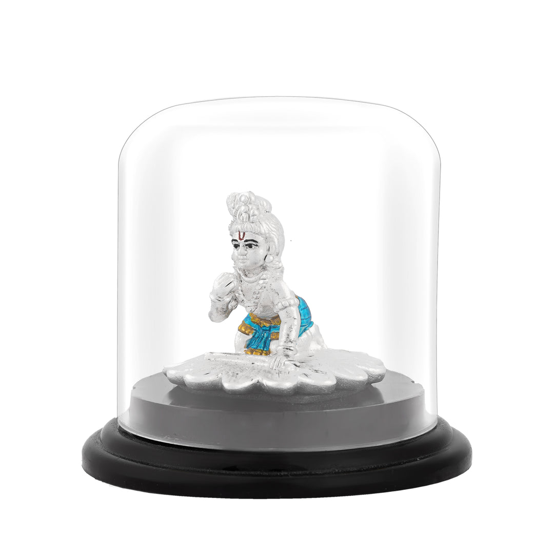 Pure Silver Balakrishna Statue with Dome