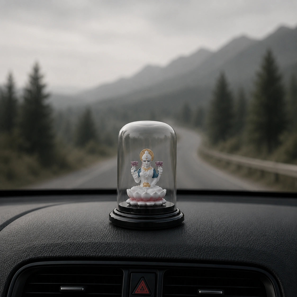 Pure Silver Lakshmi Idol for Car Dashboard Ishna