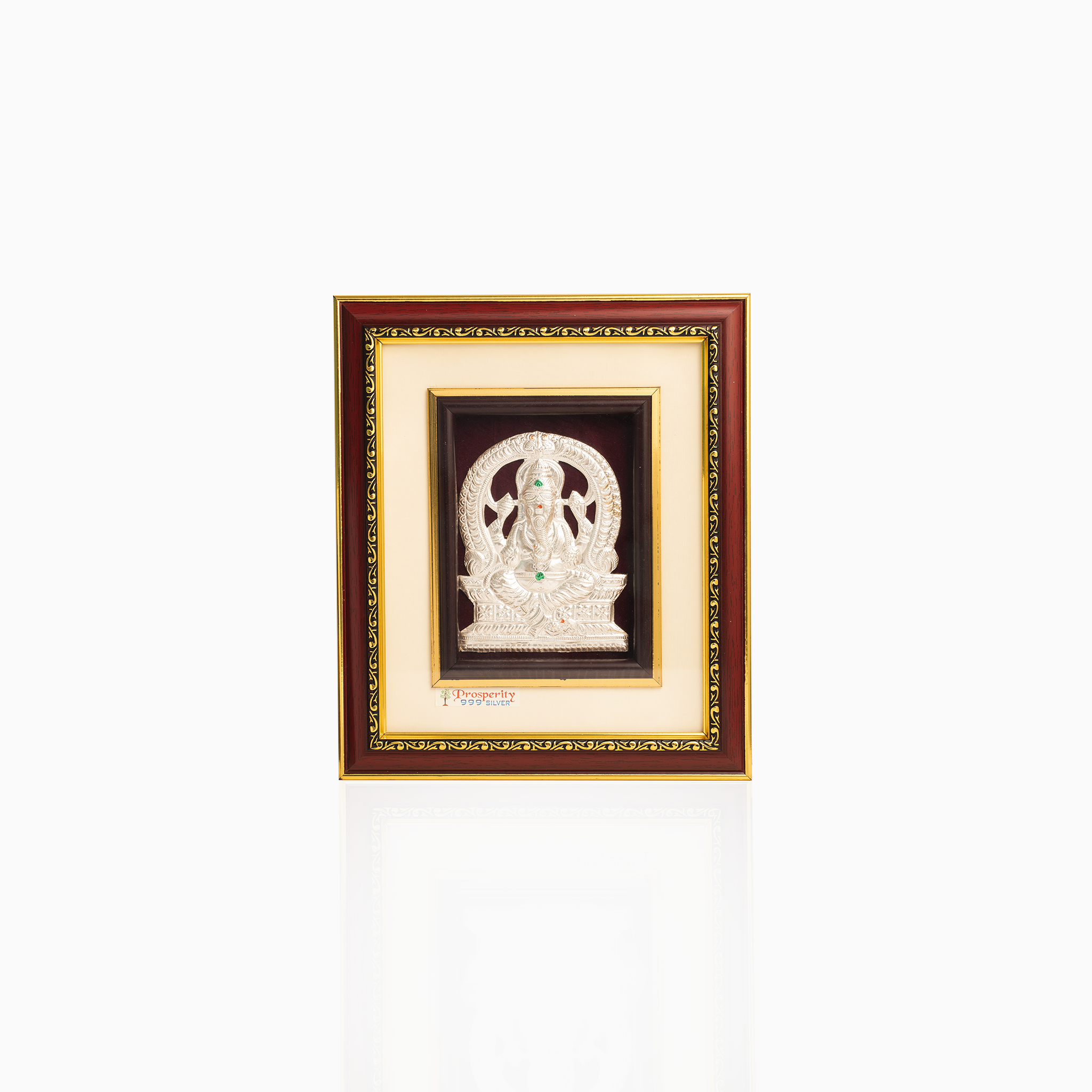 Pure silver Lord Ganesha photo frame