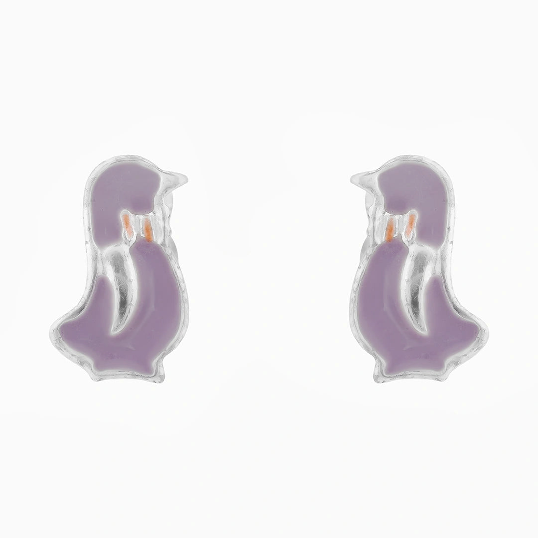 Purple Penguin Kids Studs Ishna
