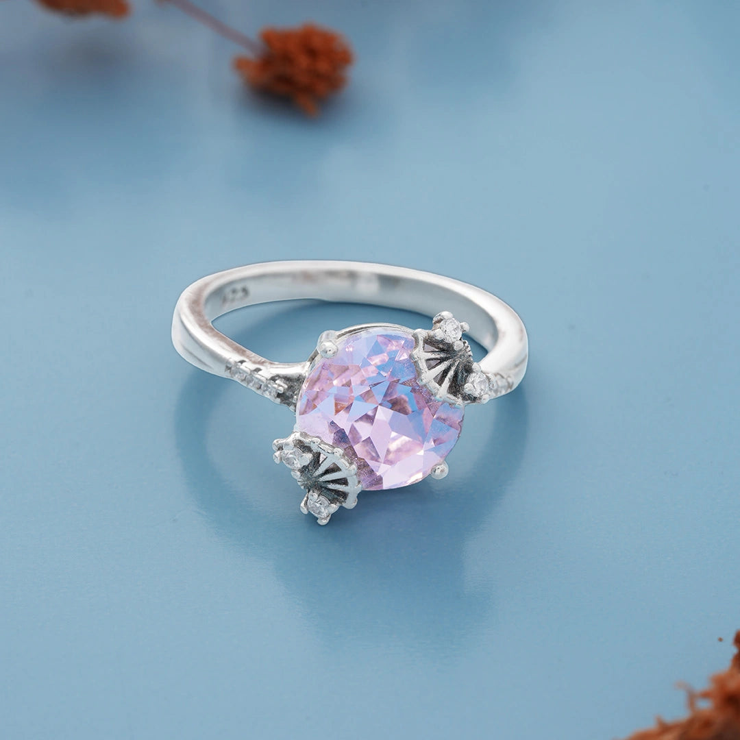 Purple Solitaire Ring Ishna