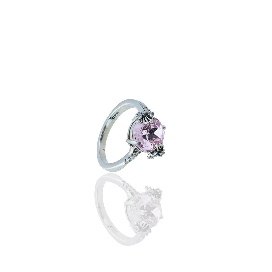 Purple Solitaire Set Stone Ring Ishna