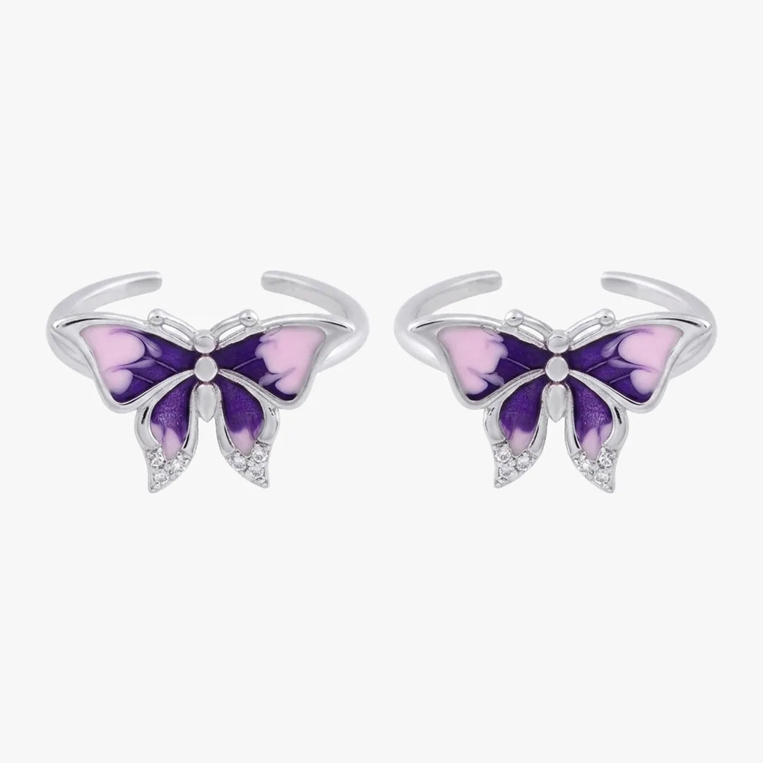 Purple butterfly metti for women