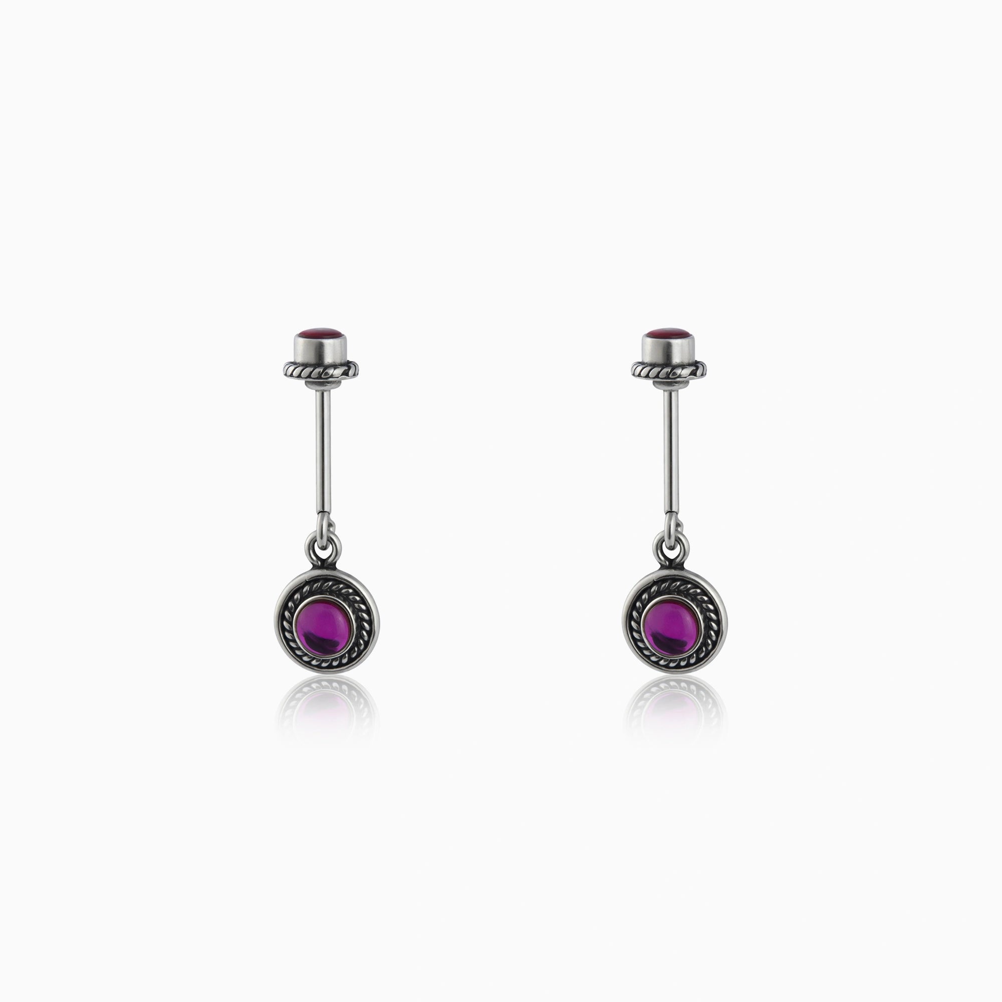  Purple koppu Earrings Ishna