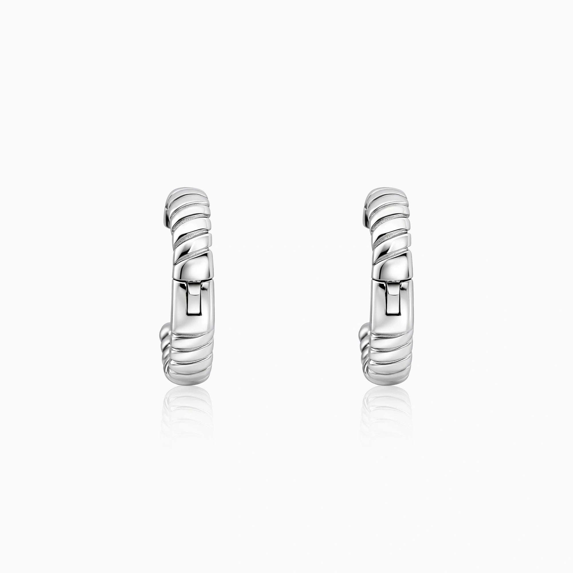 Ribbed Hoop Earrings Ishna