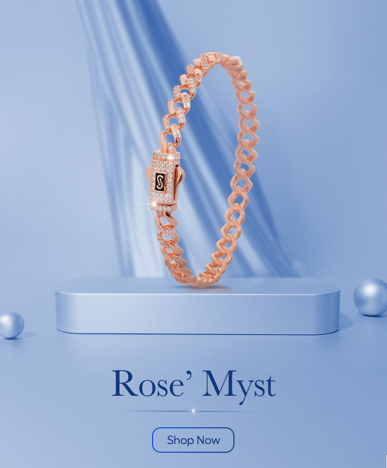 Rose Gold-Plated Necklace with Earrings Ishna