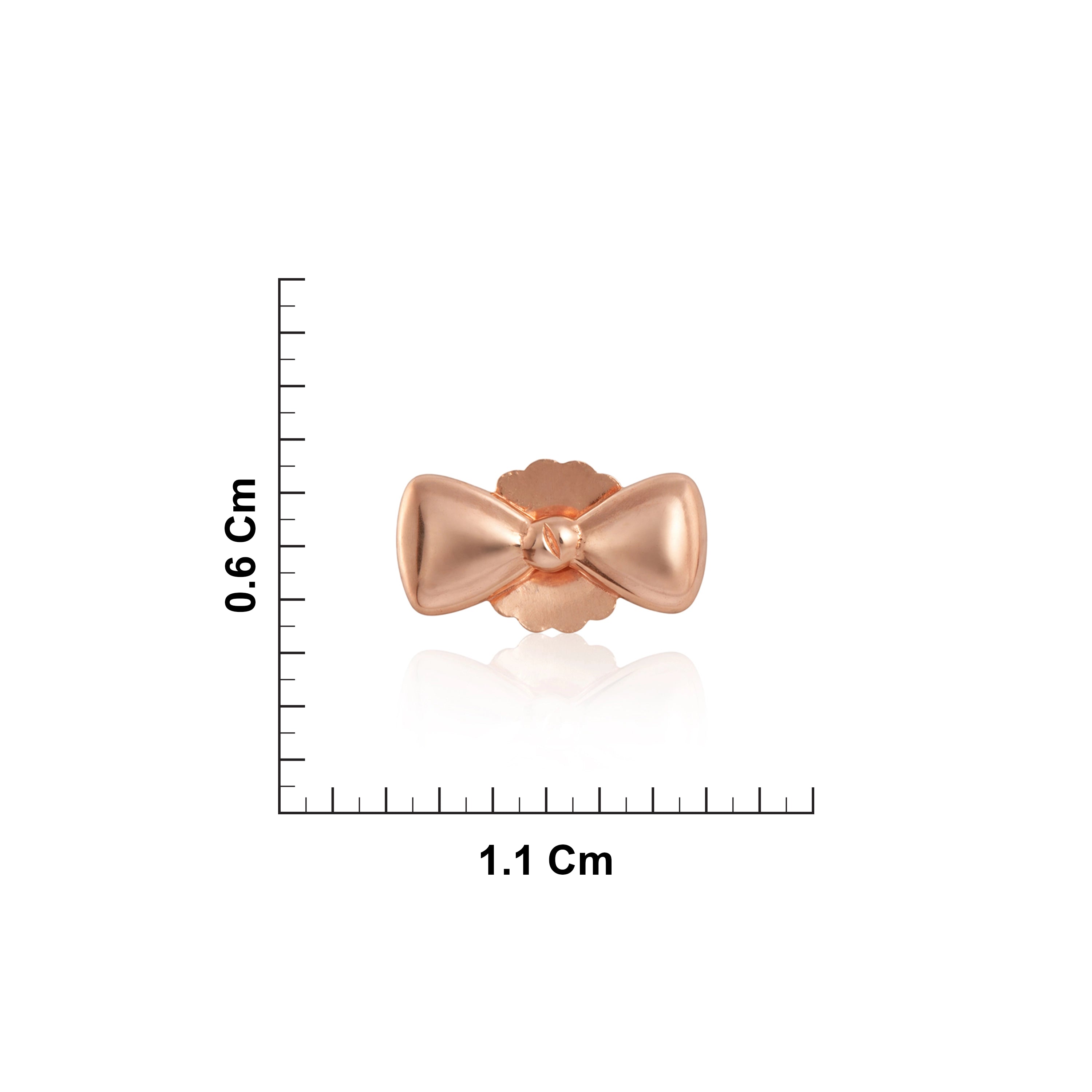 Rose Gold Plated Bow Stud Earrings Ishna