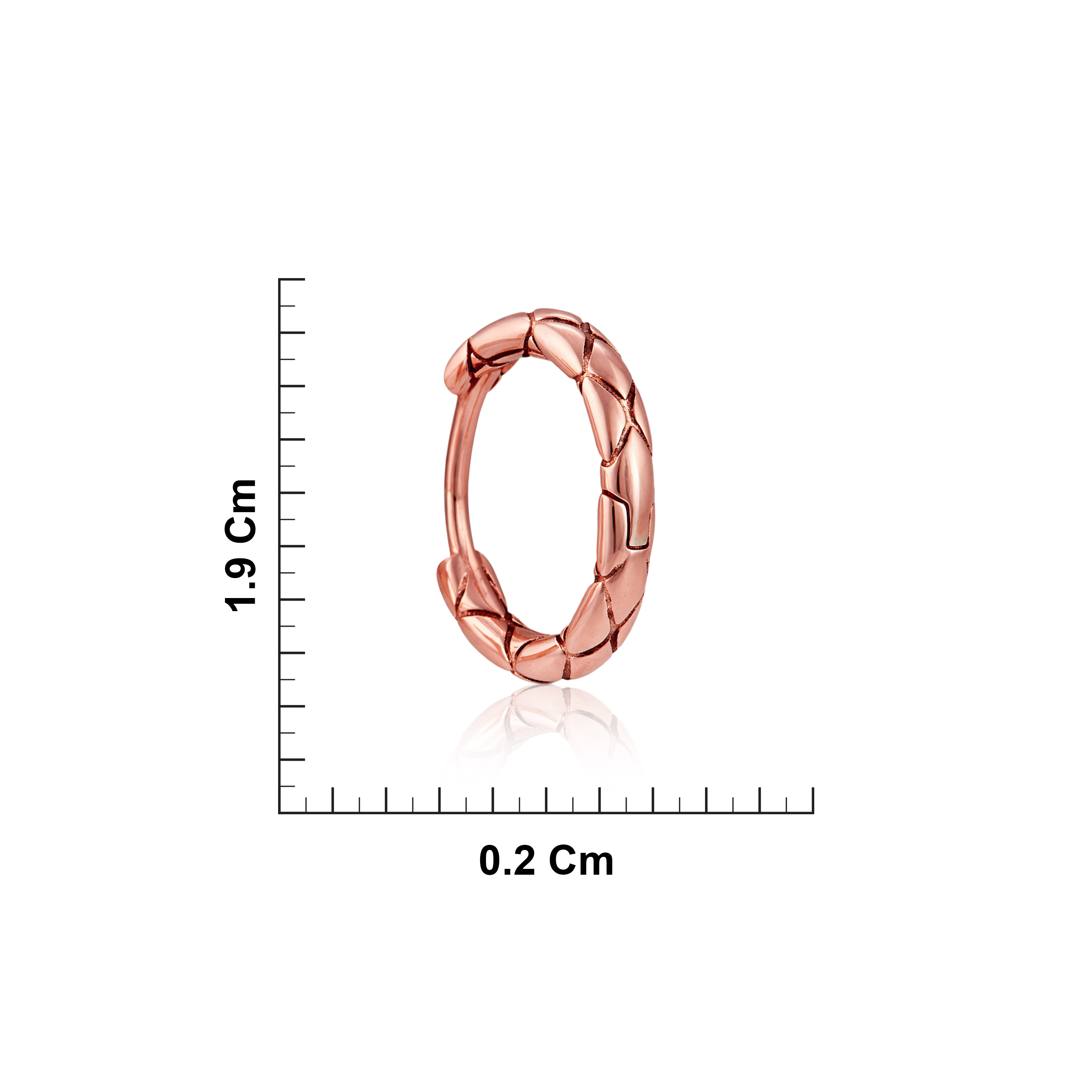 Rose Gold Plated Silver Braided Hoop Earrings Ishna