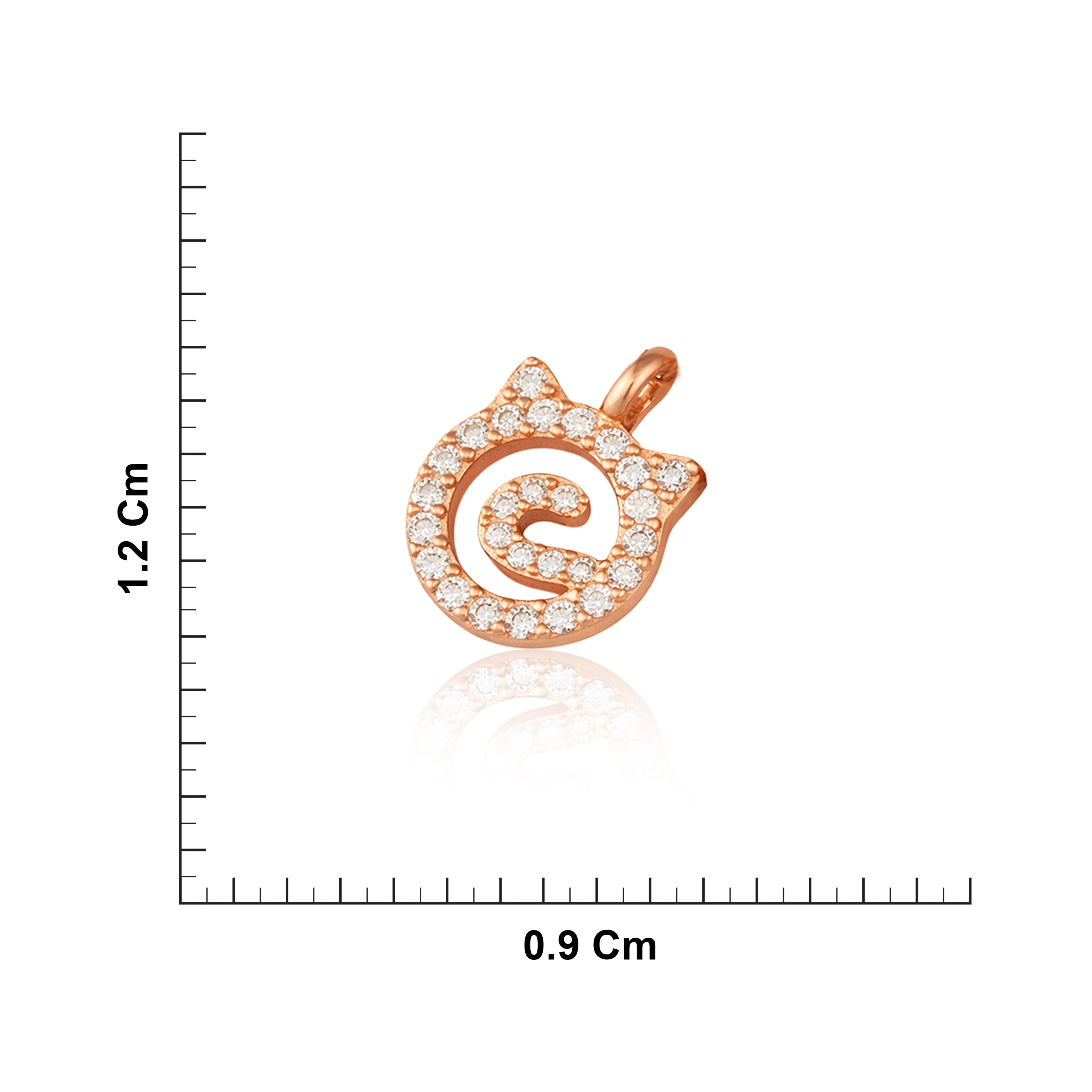Rose Gold Plated Silver Cat Paw Pendant Ishna