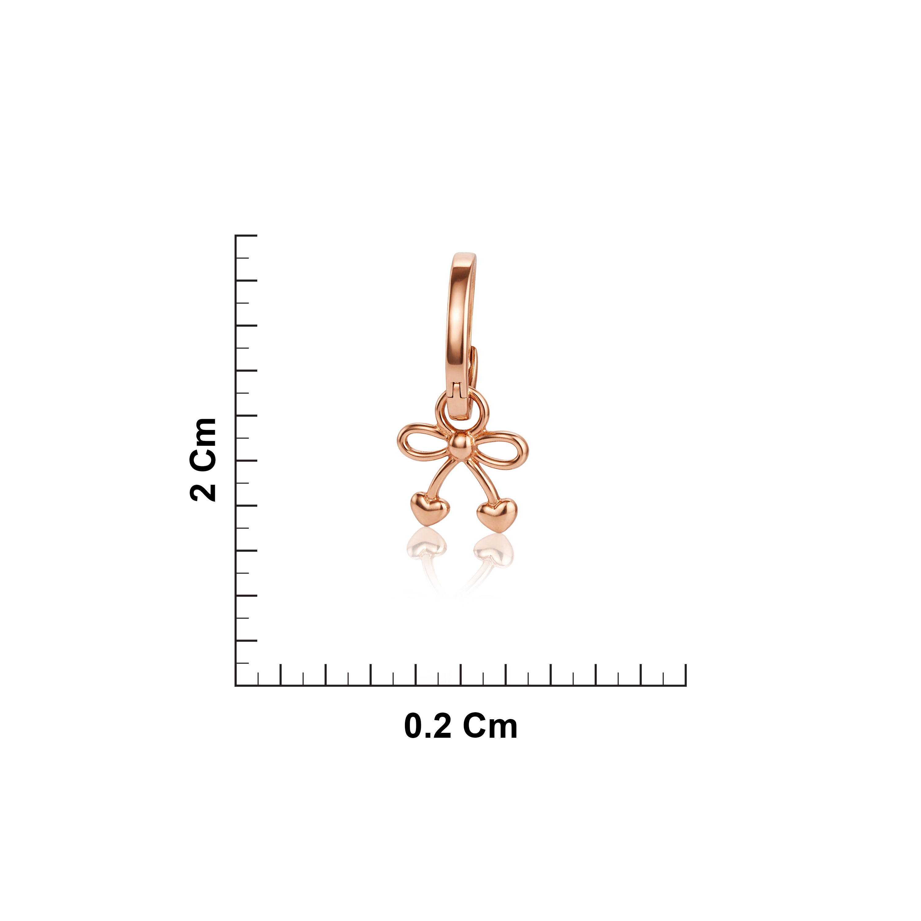 Rose Gold Silver Bow Dangle Hoop Stud Earrings Ishna