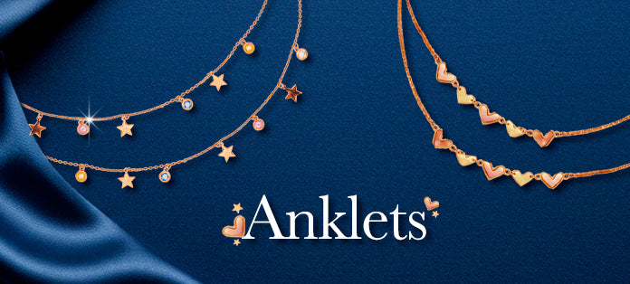 Rose silver anklets Banner Mobile